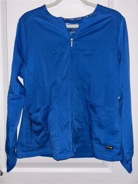 Grey's Anatomy Royal Blue Zip-Front Scrub Jacket